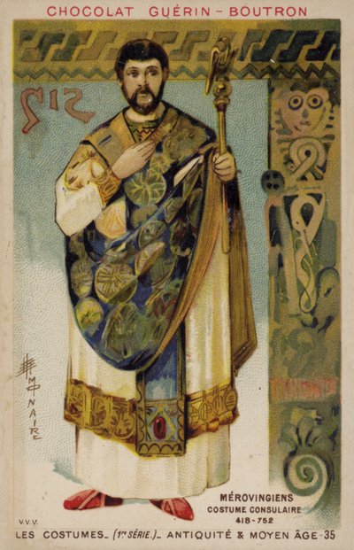 Costume of a Merovingian Consul by French School